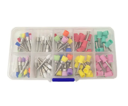 Kits de tazas pulidoras tipo pestillo desechables, 100 unids/set, cepillos de profilaxis Dental