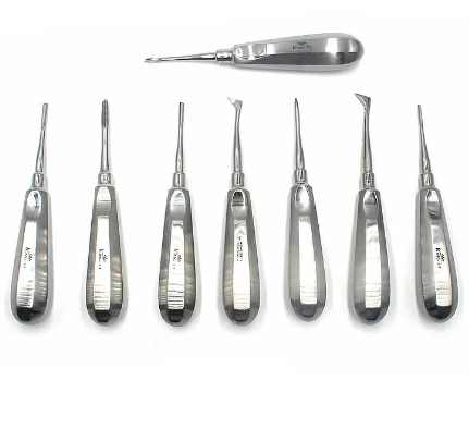 Elevadores de raíces dentales de acero inoxidable para instrumentos quirúrgicos y dentales