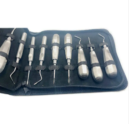 Conjunto completo de instrumentos de cirugía dental, elevadores de dientes, elevador de raíces dentales