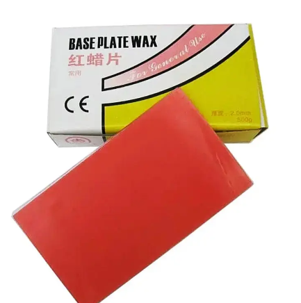 Cera de moldeo de material dental para tallar cera de placa Base roja